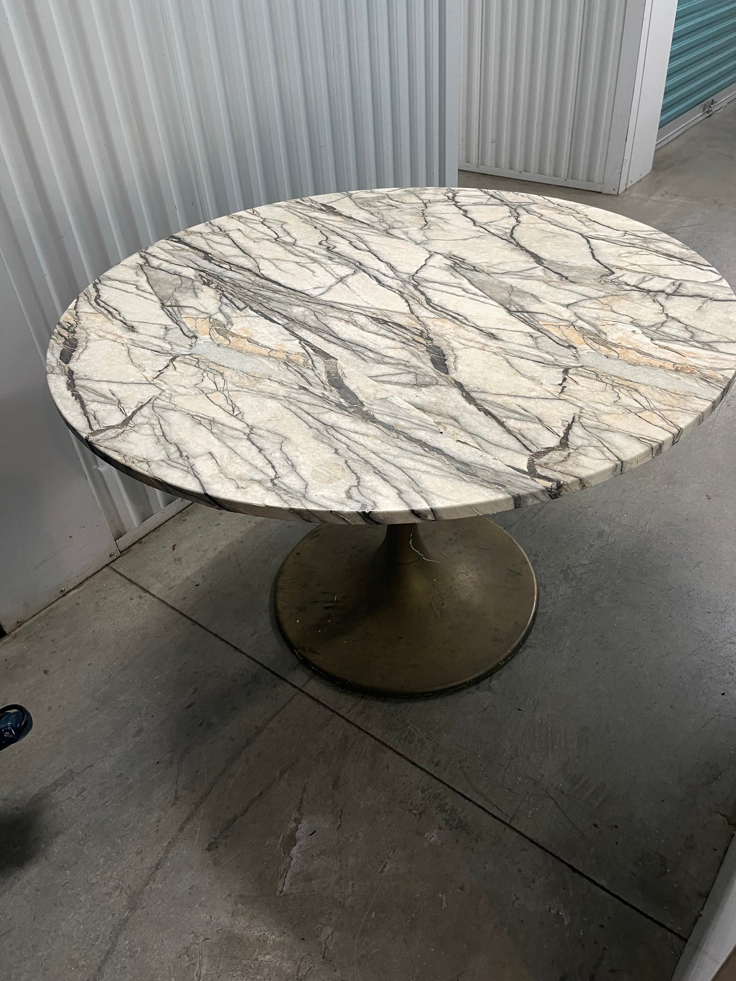 Faux Marble Round Table