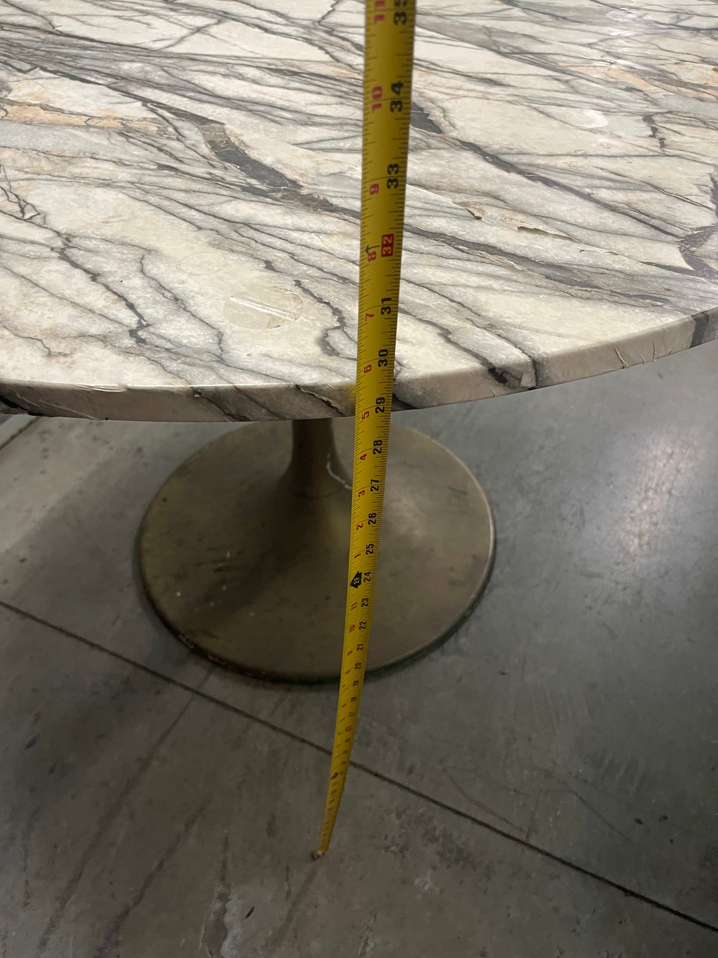 Faux Marble Round Table