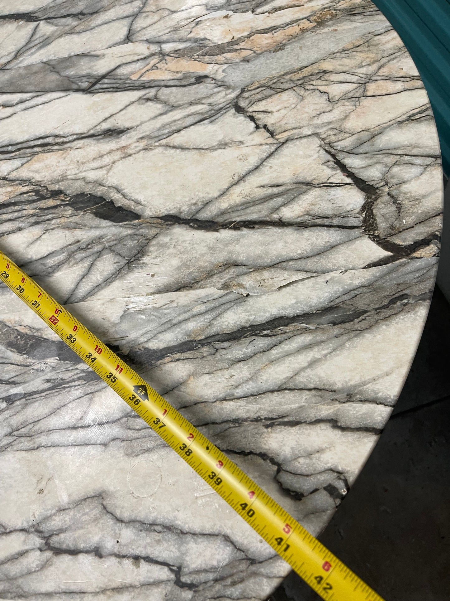 Faux Marble Round Table