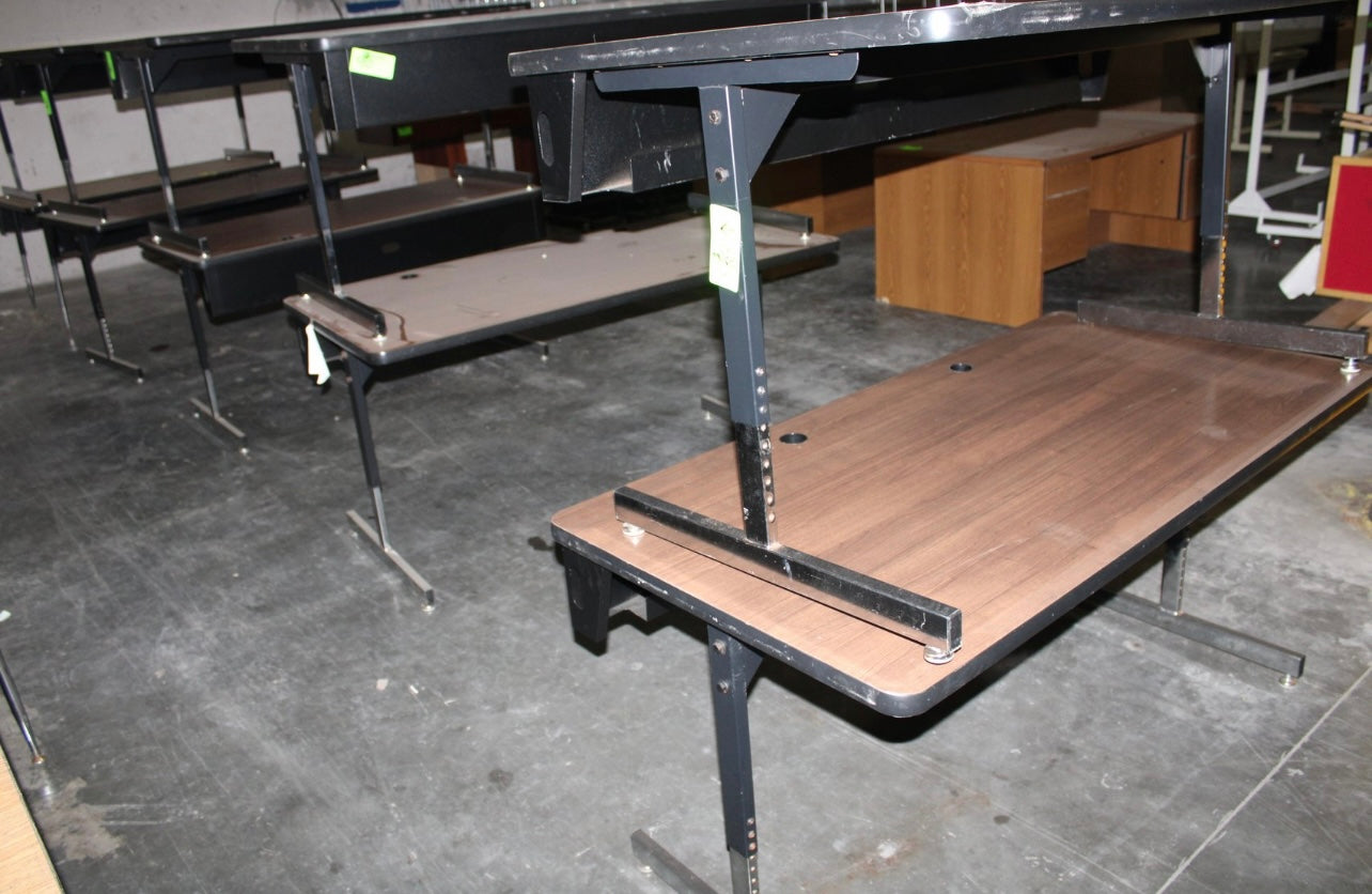 Commercial Grade Computer Work Tables Adjustable Heights