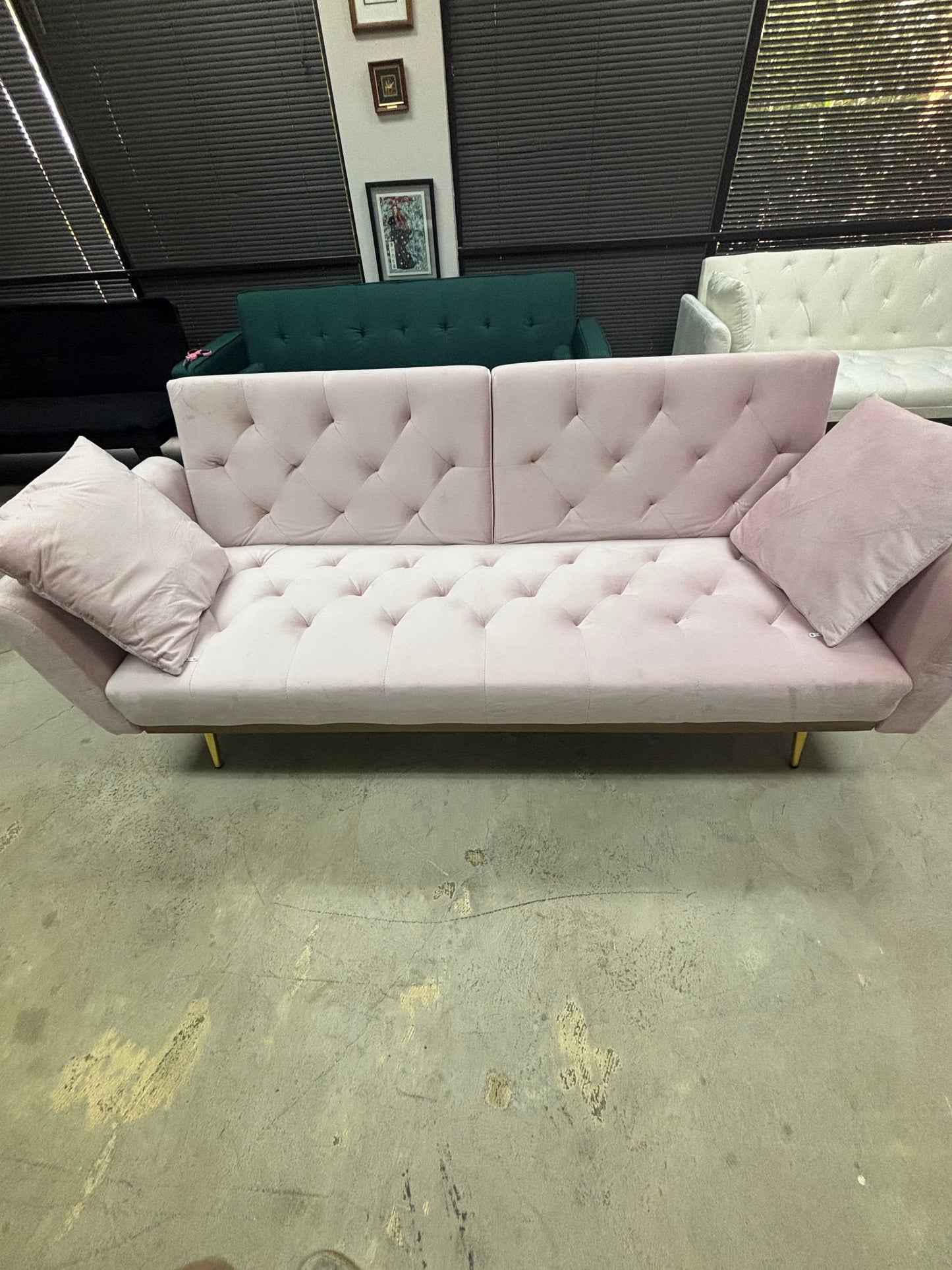 Pink Sofa -Futon Brand New
