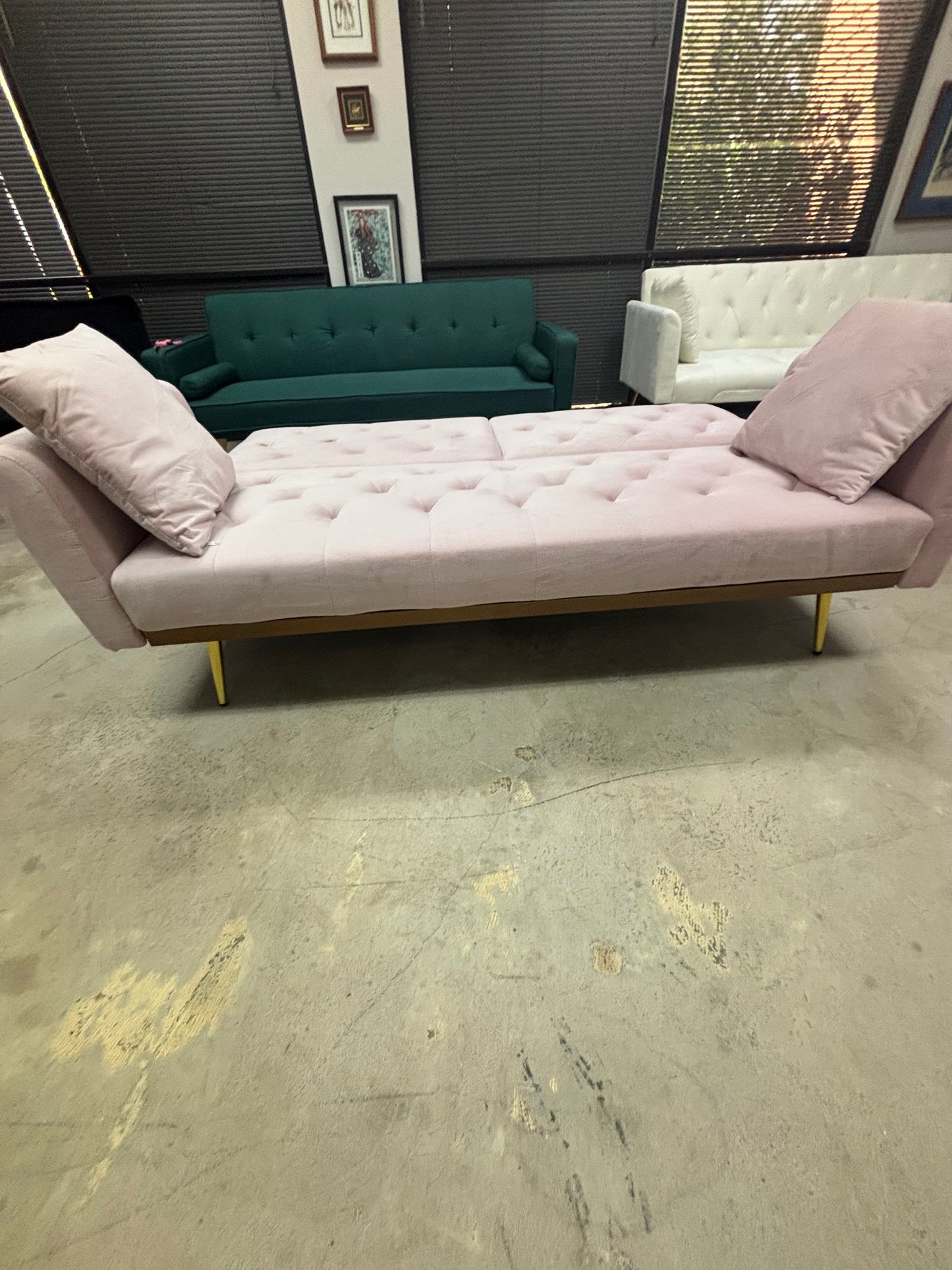 Pink Sofa -Futon Brand New