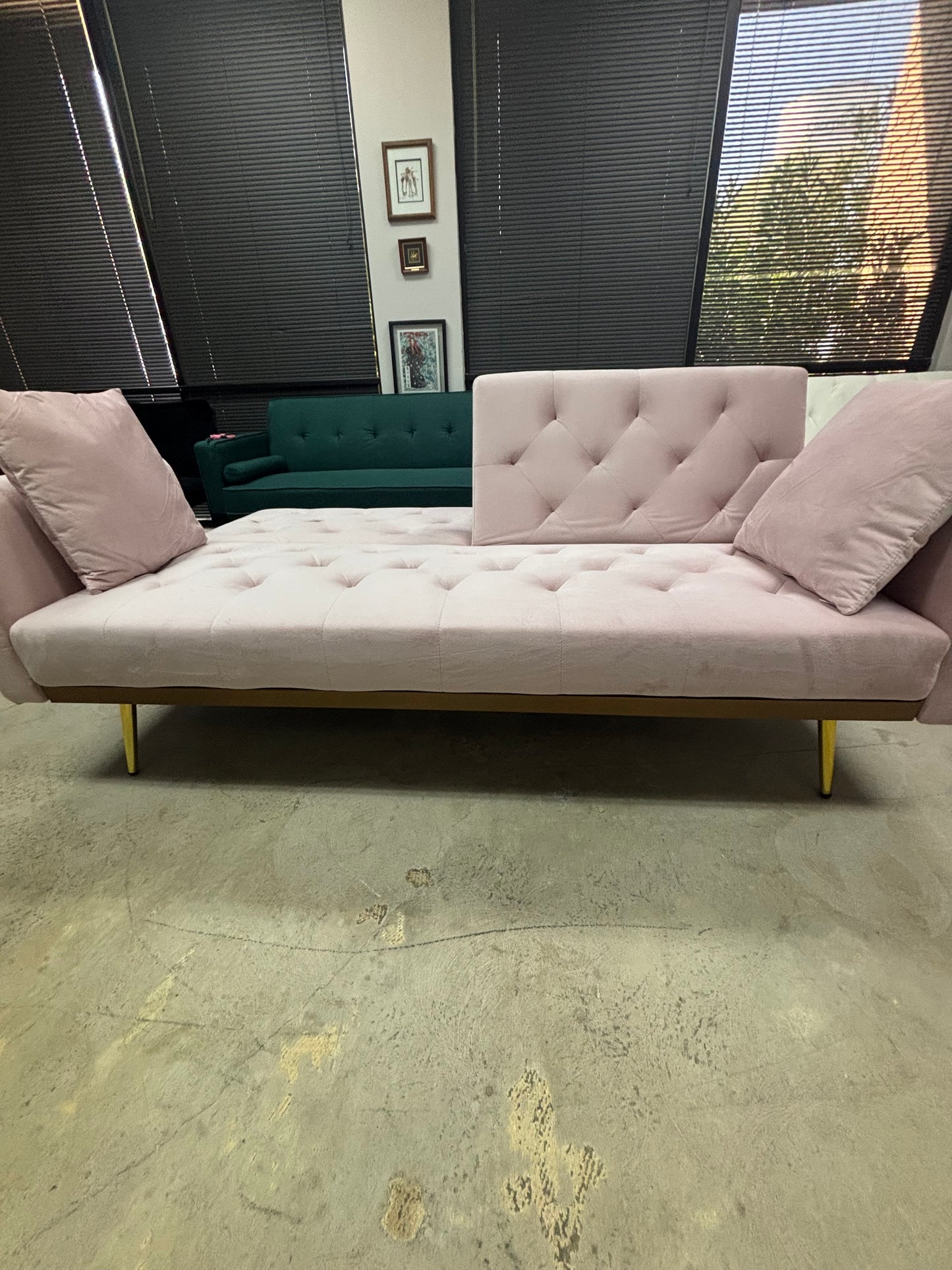 Pink Sofa -Futon Brand New
