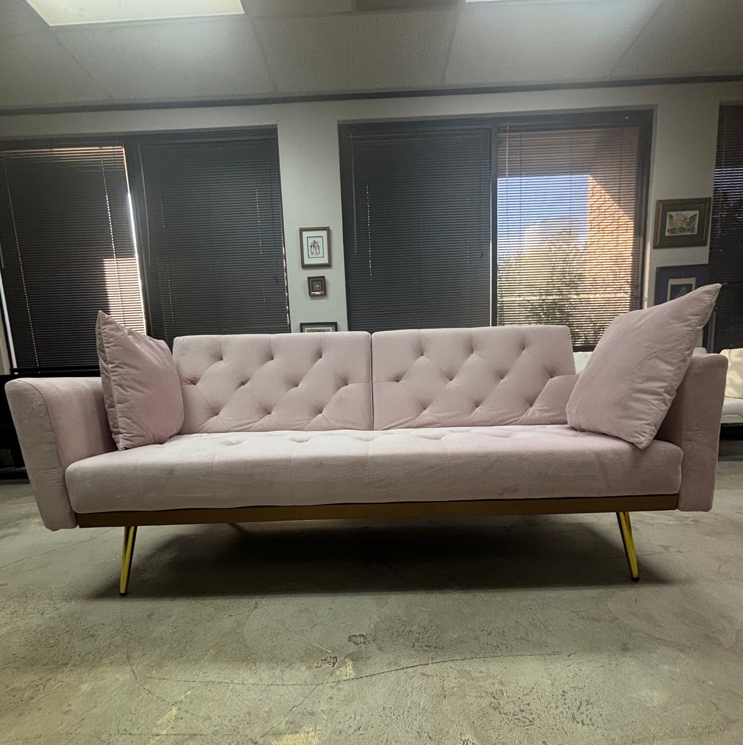 Pink Sofa -Futon Brand New