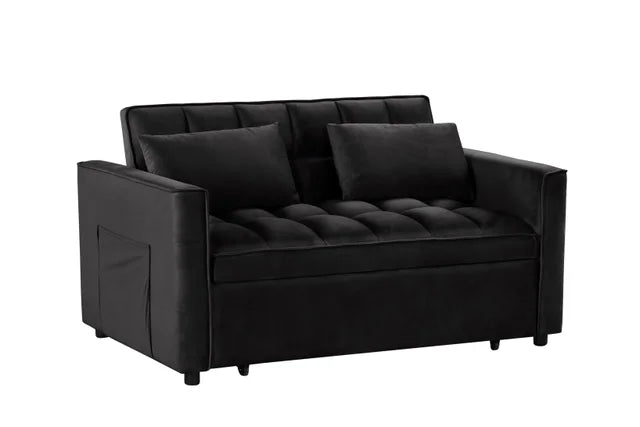 Relax Black Sleeper Sofa Luxurious Seating and Sleeping Functionality