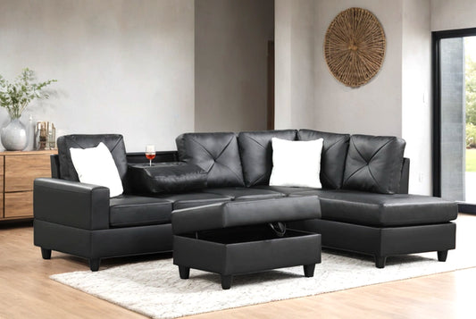 Rocket Reversible Sectional (Black)