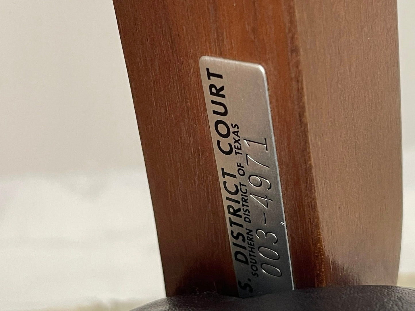 Gunlocke Leather Adjustable Swivel Office Chair Late 20th Century