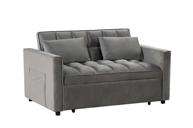 Relax Gray Sleeper Sofa Luxurious Seating and Sleeping Functionality