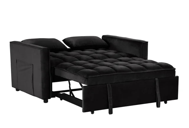 Relax Black Sleeper Sofa Luxurious Seating and Sleeping Functionality