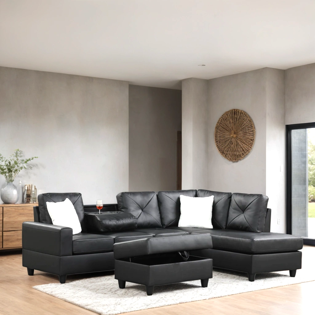 Rocket Reversible Sectional (Black)
