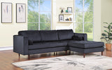Roxy Black Velvet Sectional 101